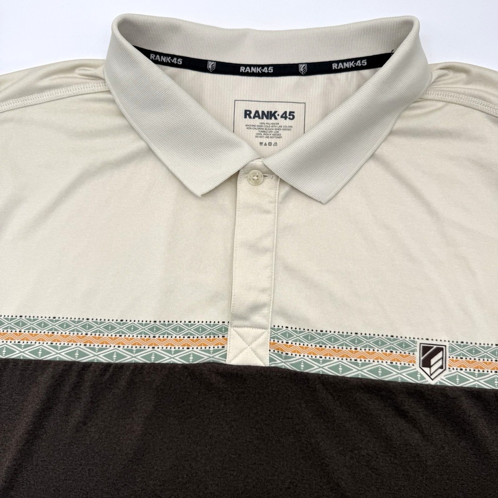 Rank 45 Men's Short Sleeve Multicolor XXL 2XL‎ Stretch Golf Casual Polo Shirt